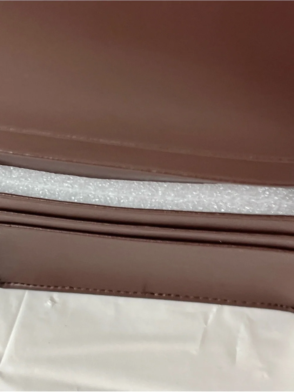Breed Embossed Leather Wallet in Burgundy Brown